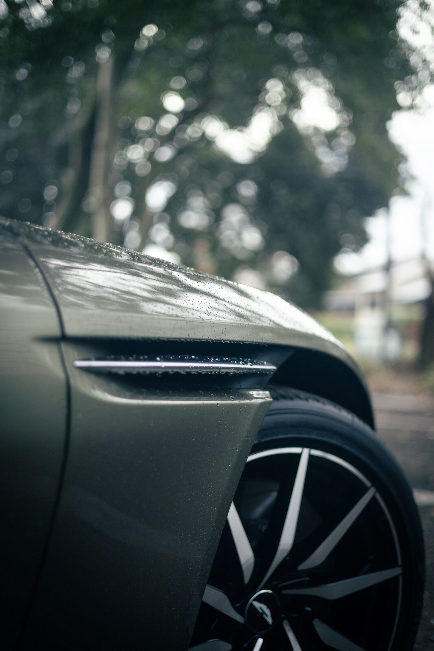 アストン・マーティンDB11ヴォランテ（FR/8AT）雨の日に乗るオープンカー